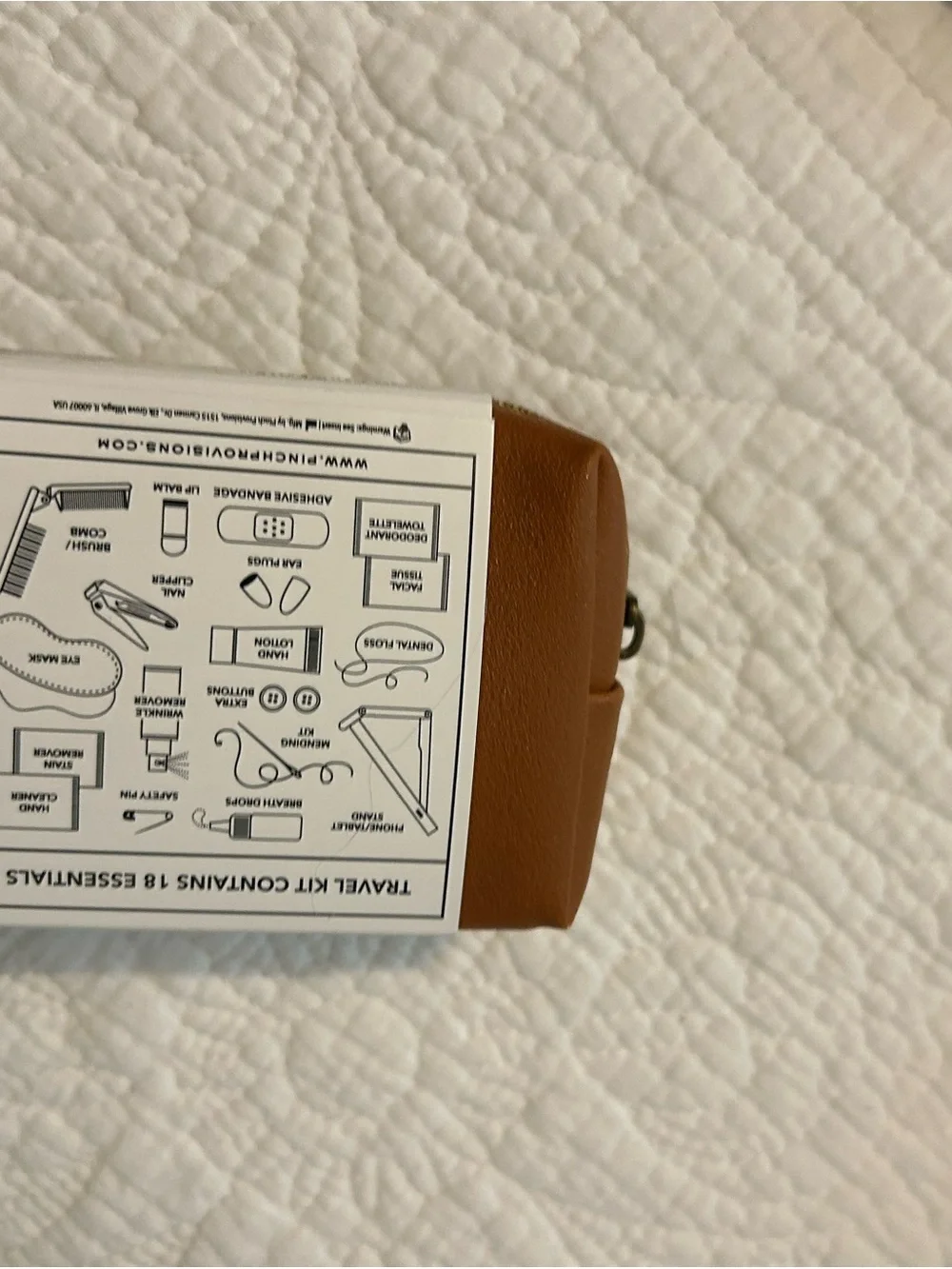 Navy Travel Kit Packing Organizer with Tan Accents